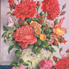 Оригинал схемы вышивки «Букет роз» (№2619456)