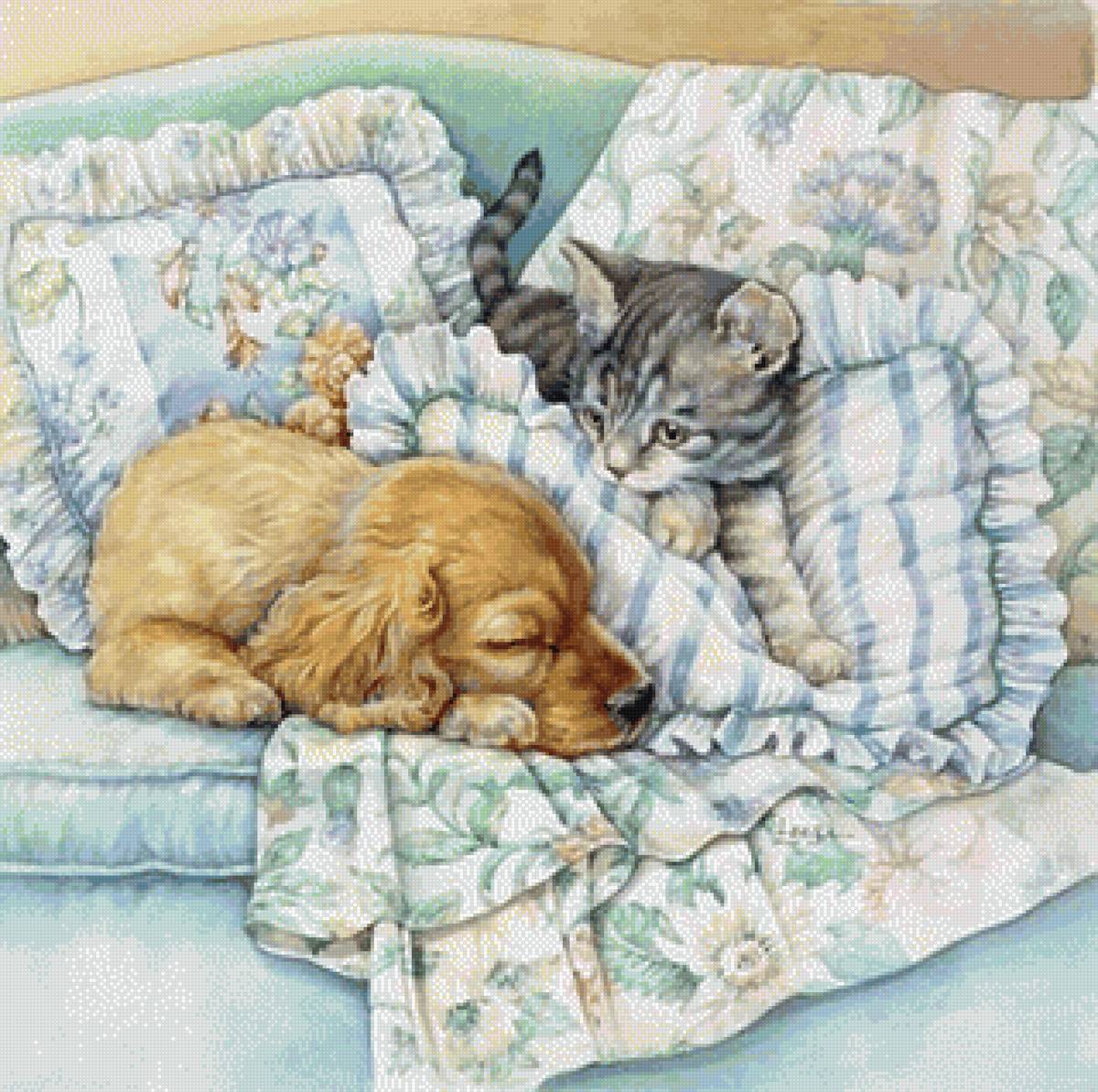 Домашние питомцы - щенок, котенок, домашние животные - предпросмотр