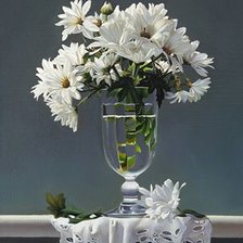 Схема вышивки «Белые цветы»