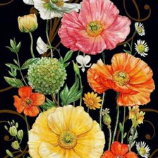 Схема вышивки «маки»