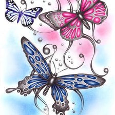 Оригинал схемы вышивки «бабочки» (№2621361)