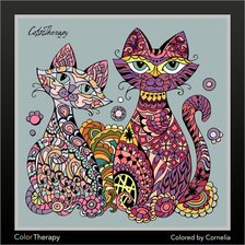 Схема вышивки «коты»