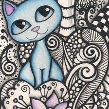 Схема вышивки «котенок»