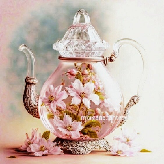 №2622326 - цветы, чайник - оригинал