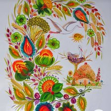 Схема вышивки «Петриковская роспись»