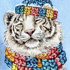 Схема вышивки «тигр»