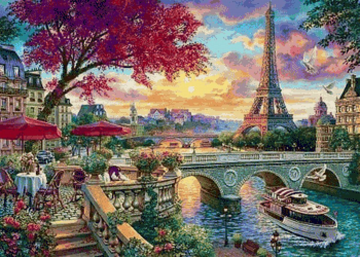 Париж - город мост река - предпросмотр