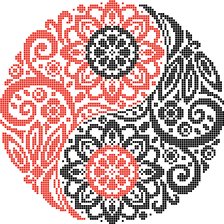 Схема вышивки «Инь Ян»