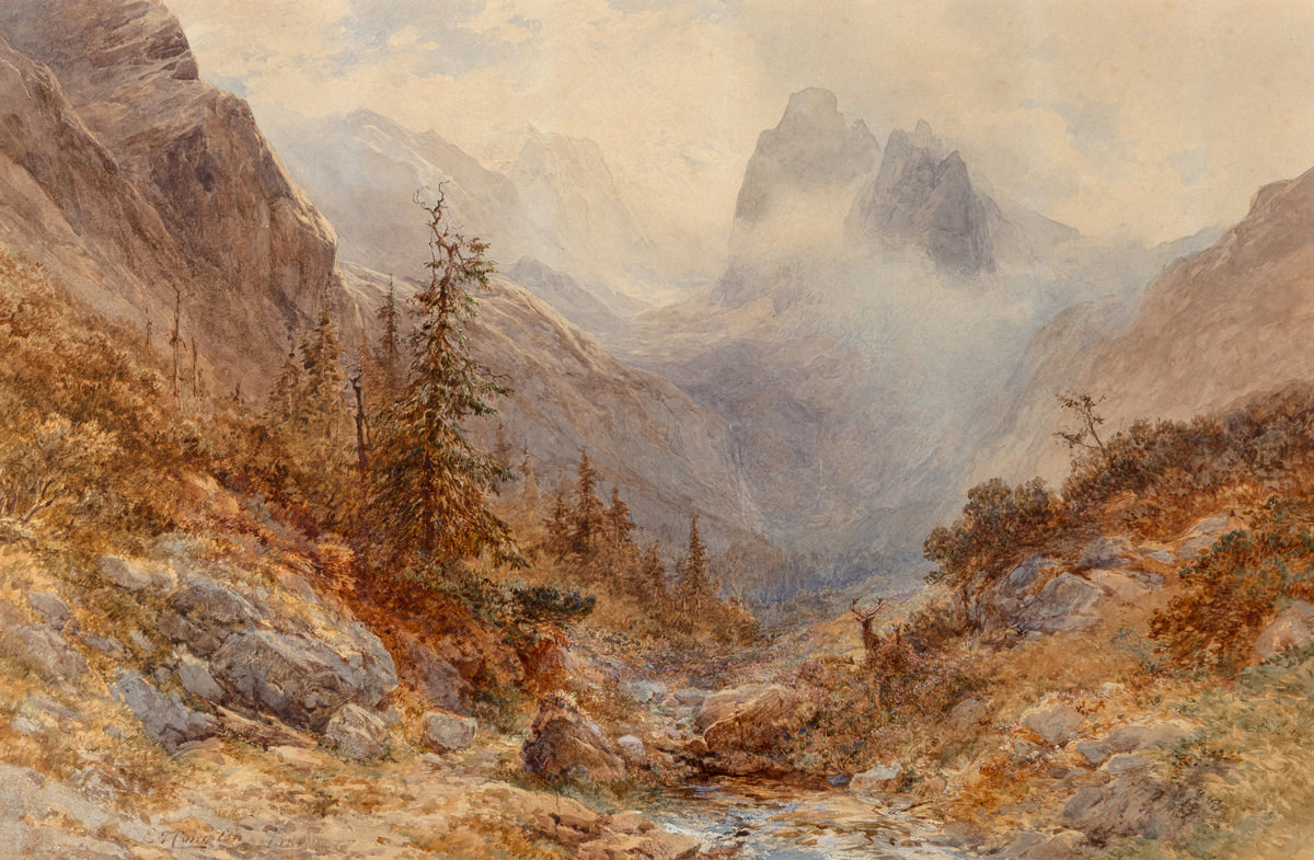 ГОРНЫЙ  ПЕЙЗАЖ - горы, ущелье - оригинал