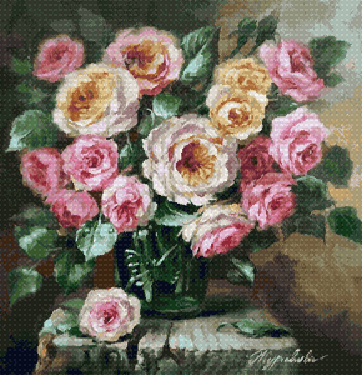 Букет роз - розы, картина - предпросмотр