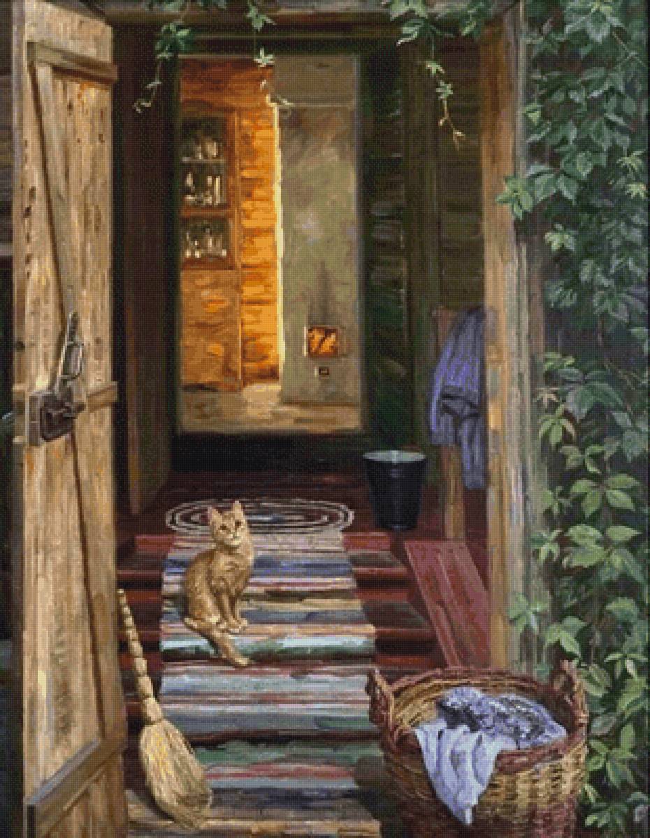 У бабушки - лето, деревня, кот, дом - предпросмотр