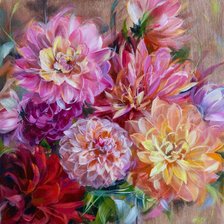 Схема вышивки «Гергины»