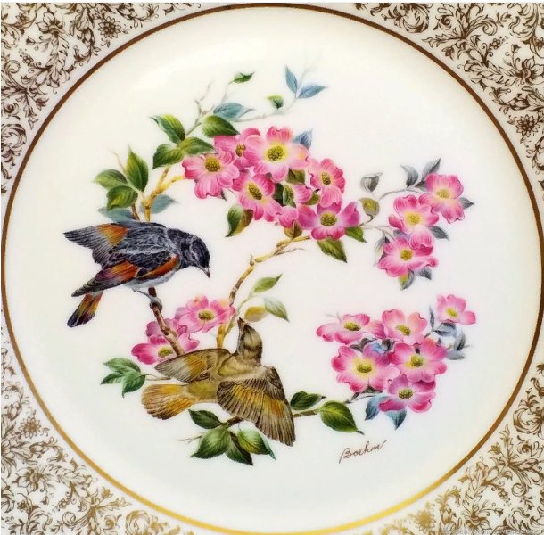 Цветы и птицы - лето, птицы, веточки, шиповник - оригинал