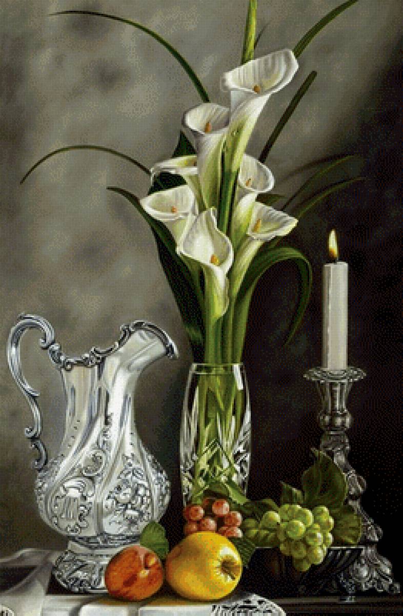 Натюрморт - , цветы, каллы - предпросмотр