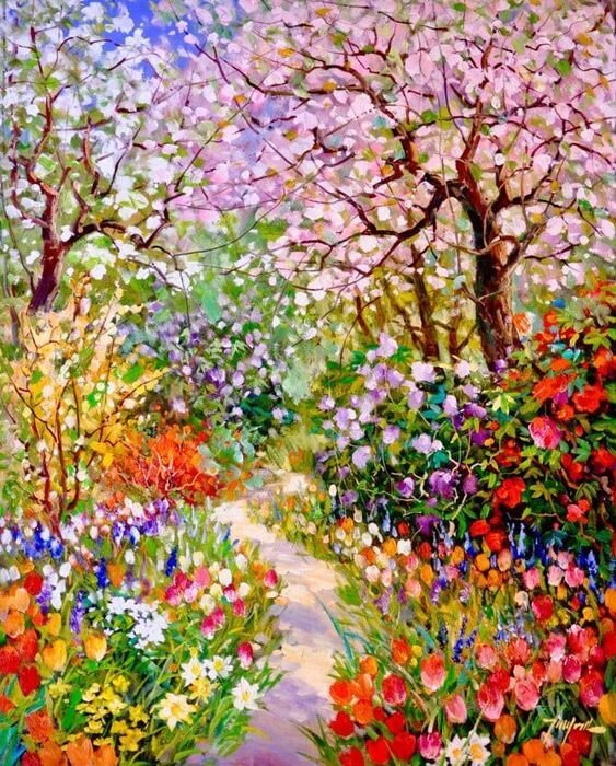 Весенний сад - цветение, весна, радость - оригинал
