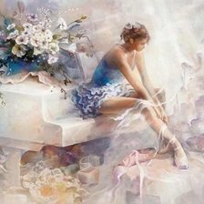 Схема вышивки «BAILARINA Y PIANO 96»