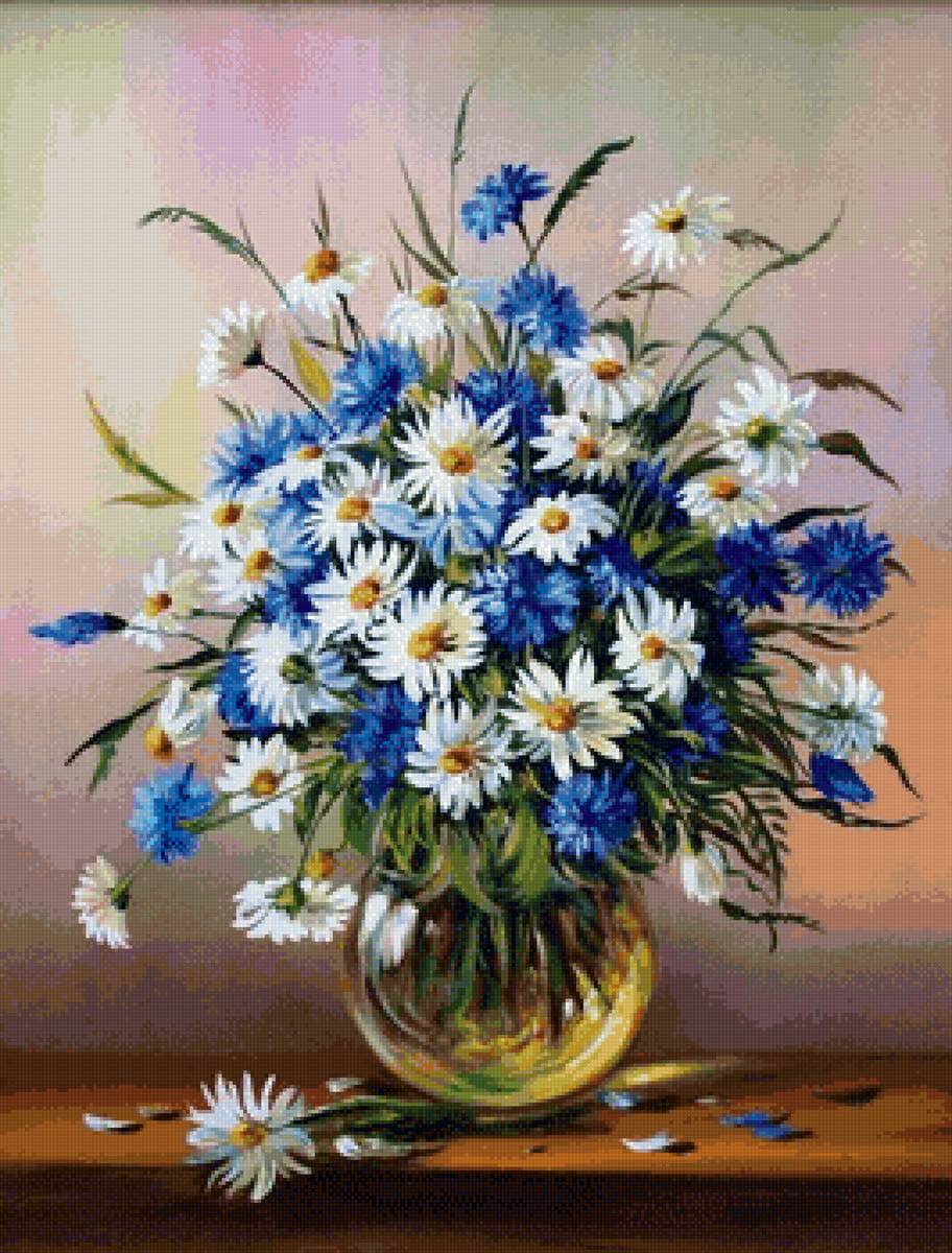 Букет полевых цветов - полевые цветы, букет, лето - предпросмотр