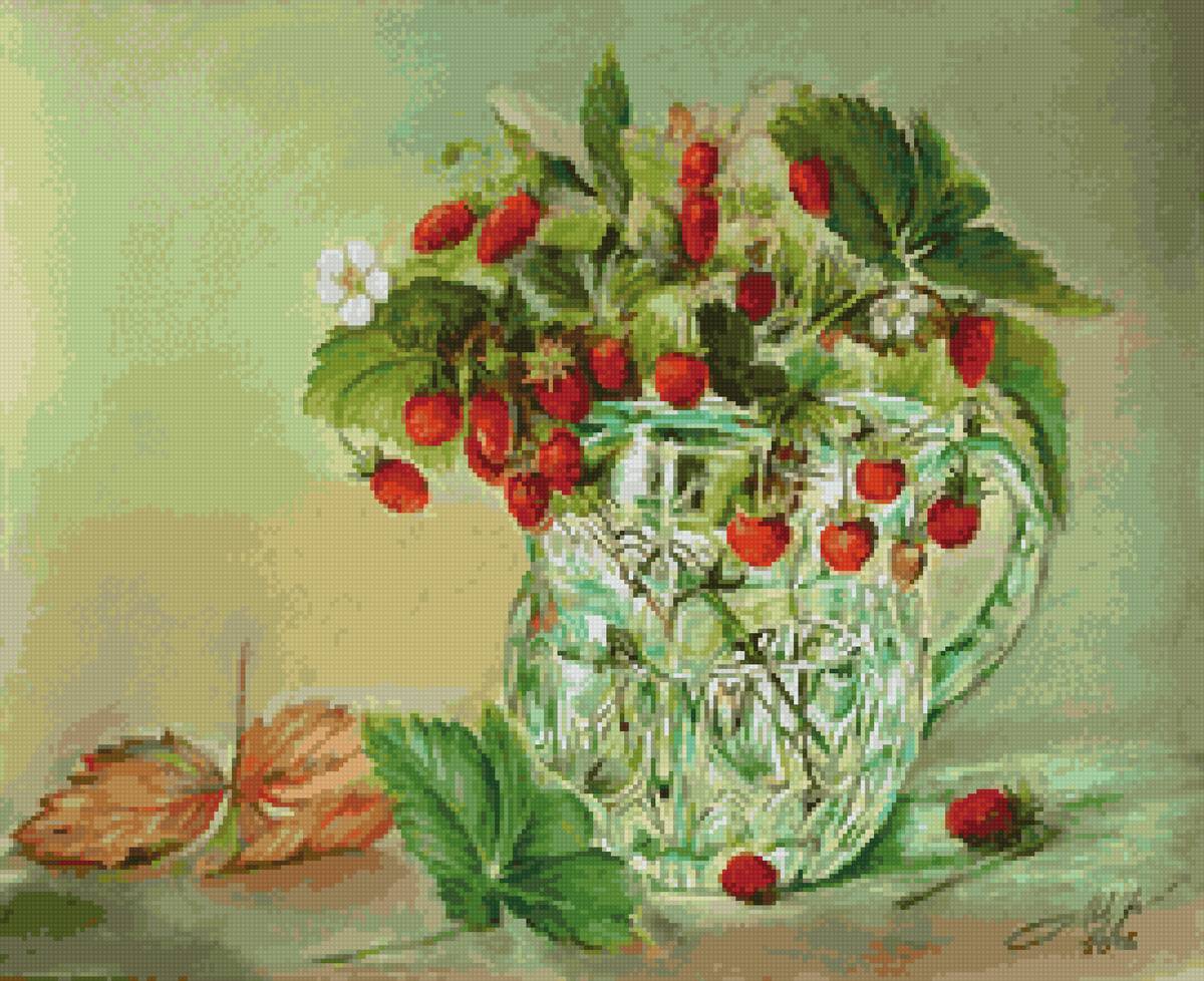 Клубничка - ягоды, хрусталь - предпросмотр