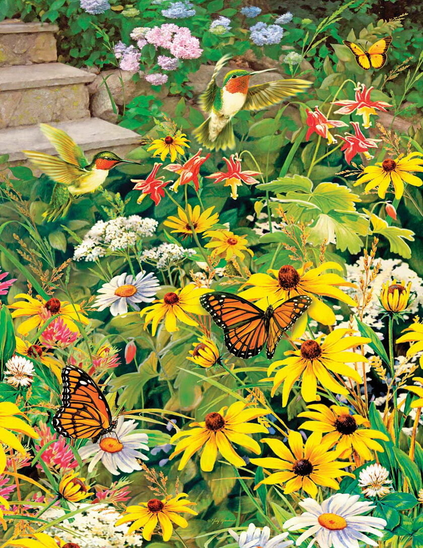 Краски лета - цветы, птицы, бабочки - оригинал