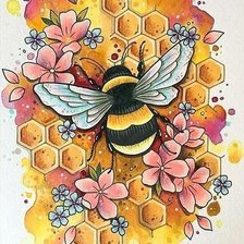 Оригинал схемы вышивки «Пчелка» (№2627461)