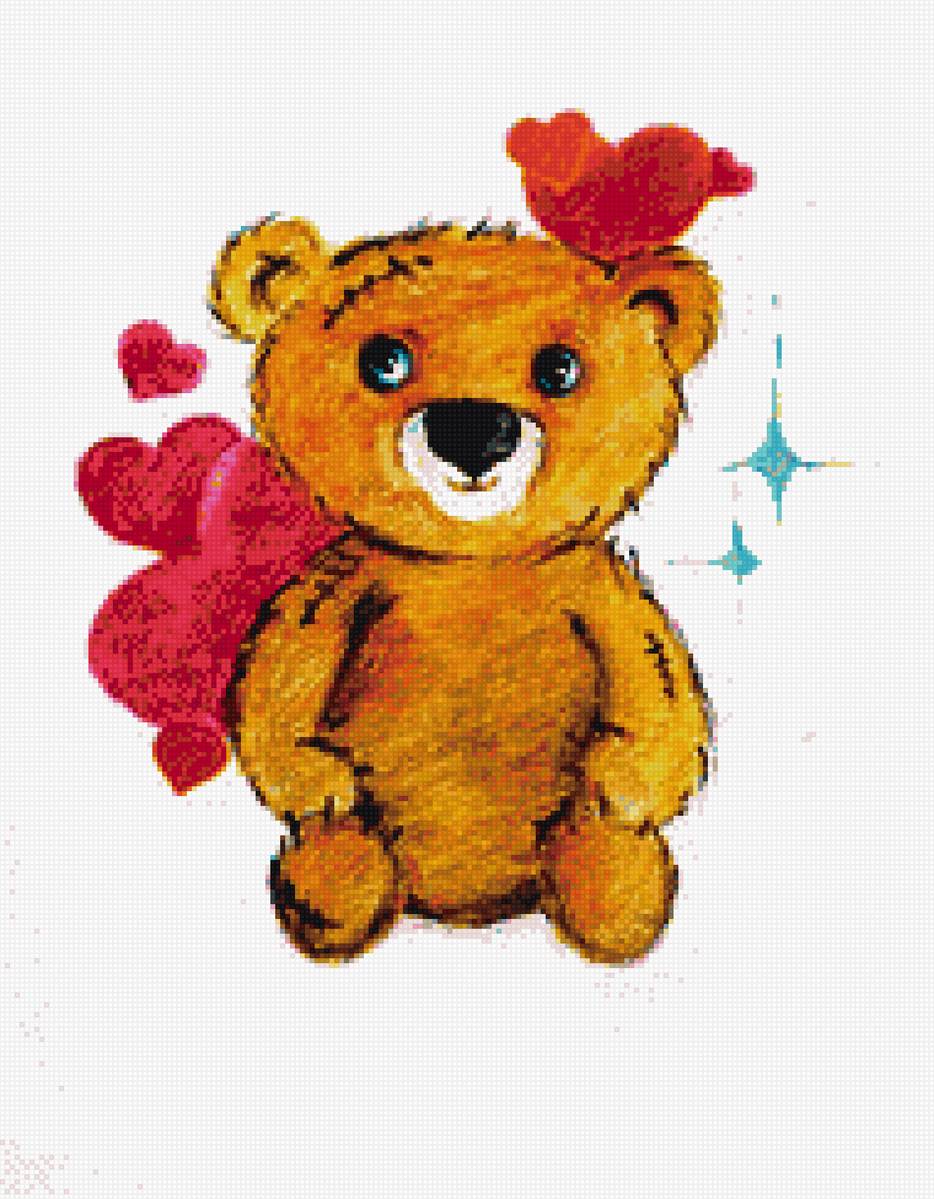 Медвежонок - медвежонок, любовь, картинка для детской комнаты - предпросмотр