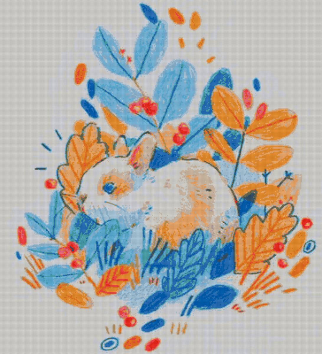 кролик в траве - кролик - предпросмотр