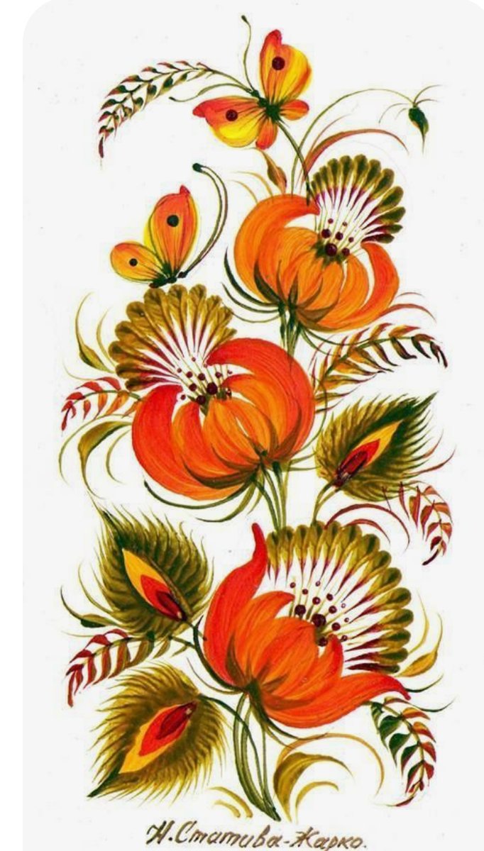 Петриковская роспись - этно - оригинал