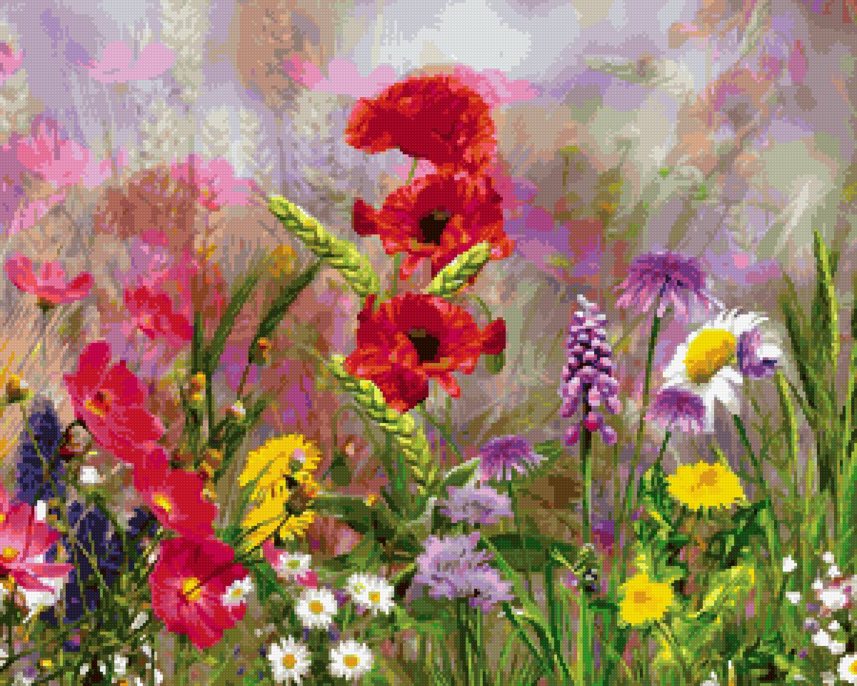 летнее разнотравье - лето цветы - предпросмотр