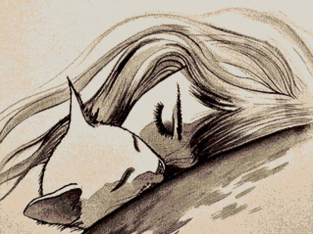 кот и девушка - кот, девушка - предпросмотр