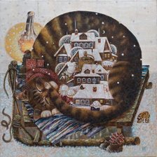 Схема вышивки «Кот»