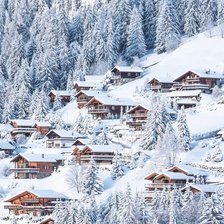 Схема вышивки «горная деревушка»