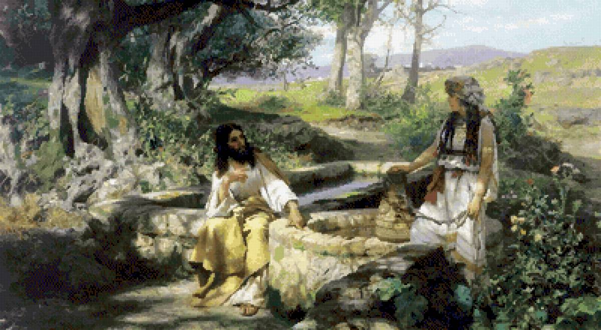 Семирадский Генрих «Христос и самаритянка» - религия - предпросмотр
