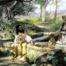Схема вышивки «Семирадский Генрих «Христос и самаритянка»»