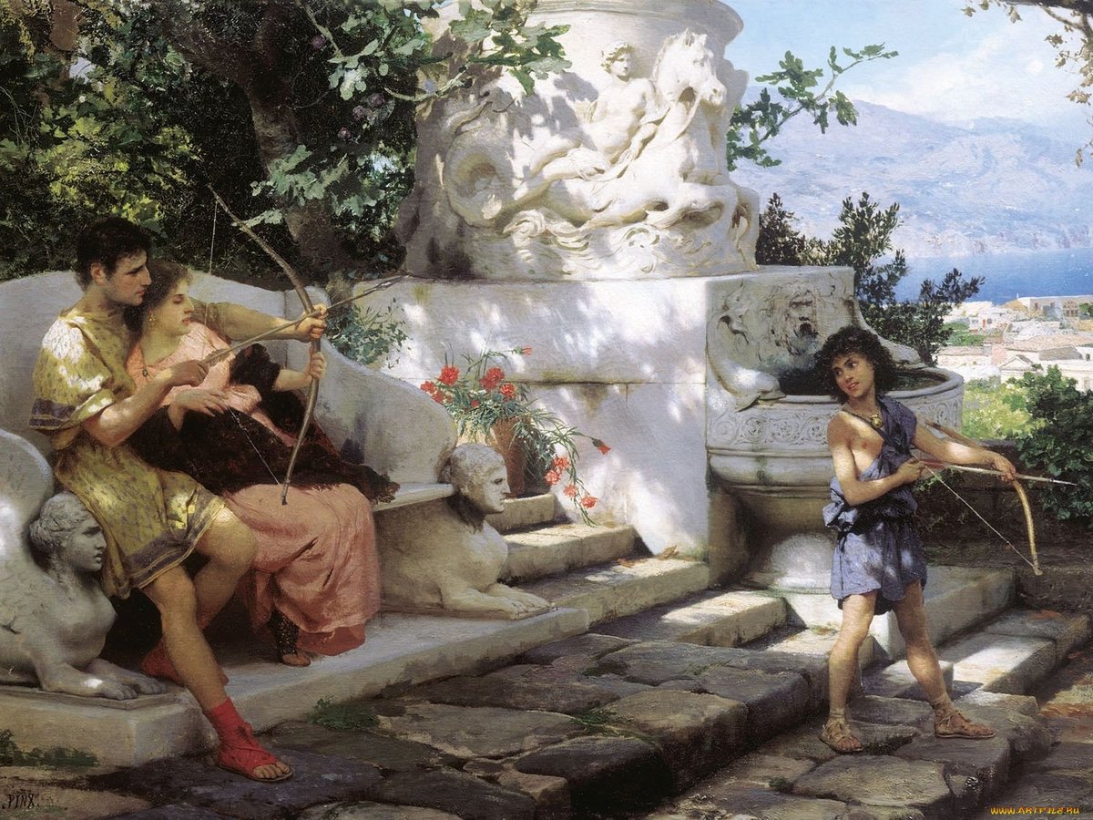 Семирадский Генрих «опасный урок» - люди, картины - оригинал