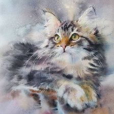 Схема вышивки «Кот»