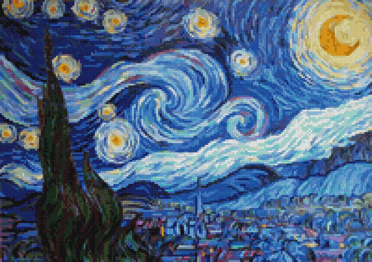 Звёздная ночь Ван Гог - ван гог, звездная ночь - предпросмотр