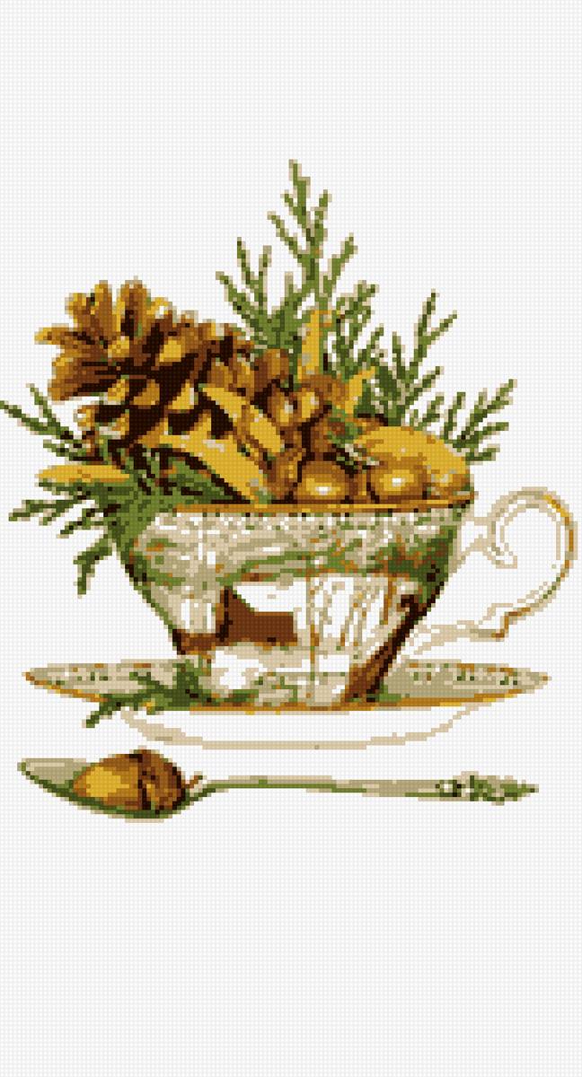 Зимняя чашечка - чашка, рисунок - предпросмотр