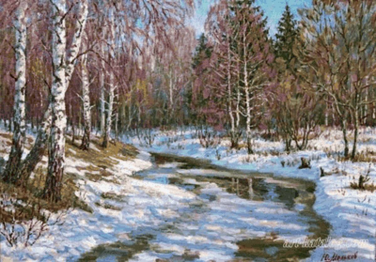 Весна - весна, пейзаж, живопись - предпросмотр