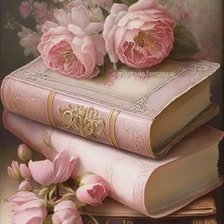 Схема вышивки «FLORES Y LIBROS»