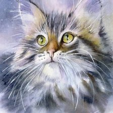 Схема вышивки «Кот»