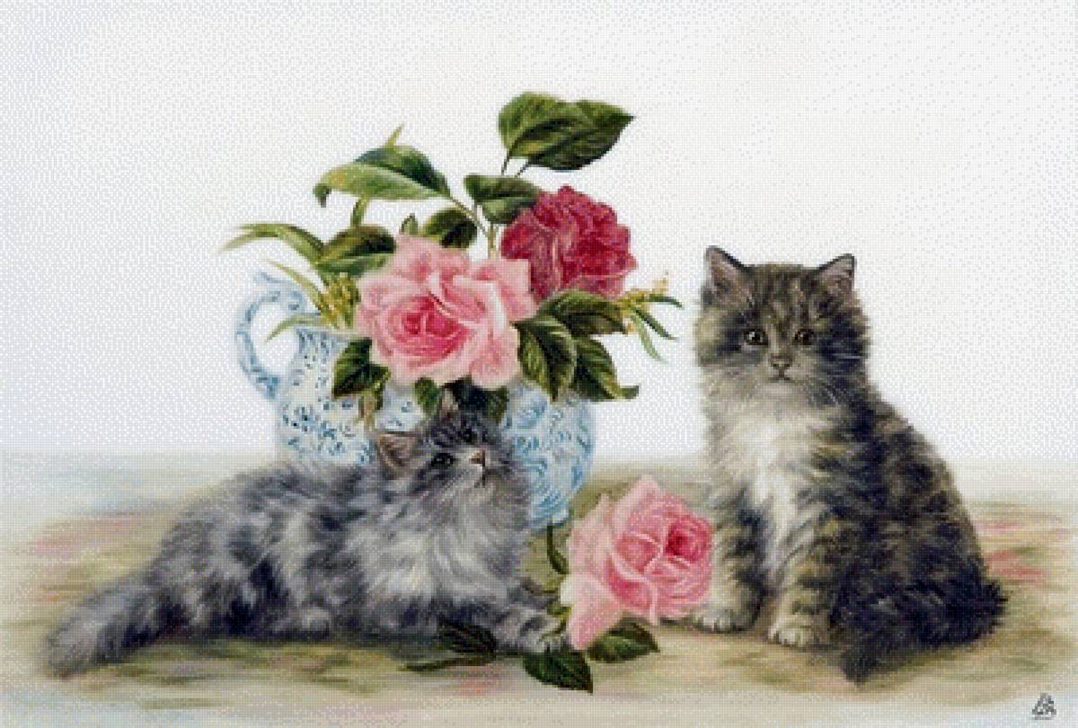 Котики,розы - котики и розы - предпросмотр