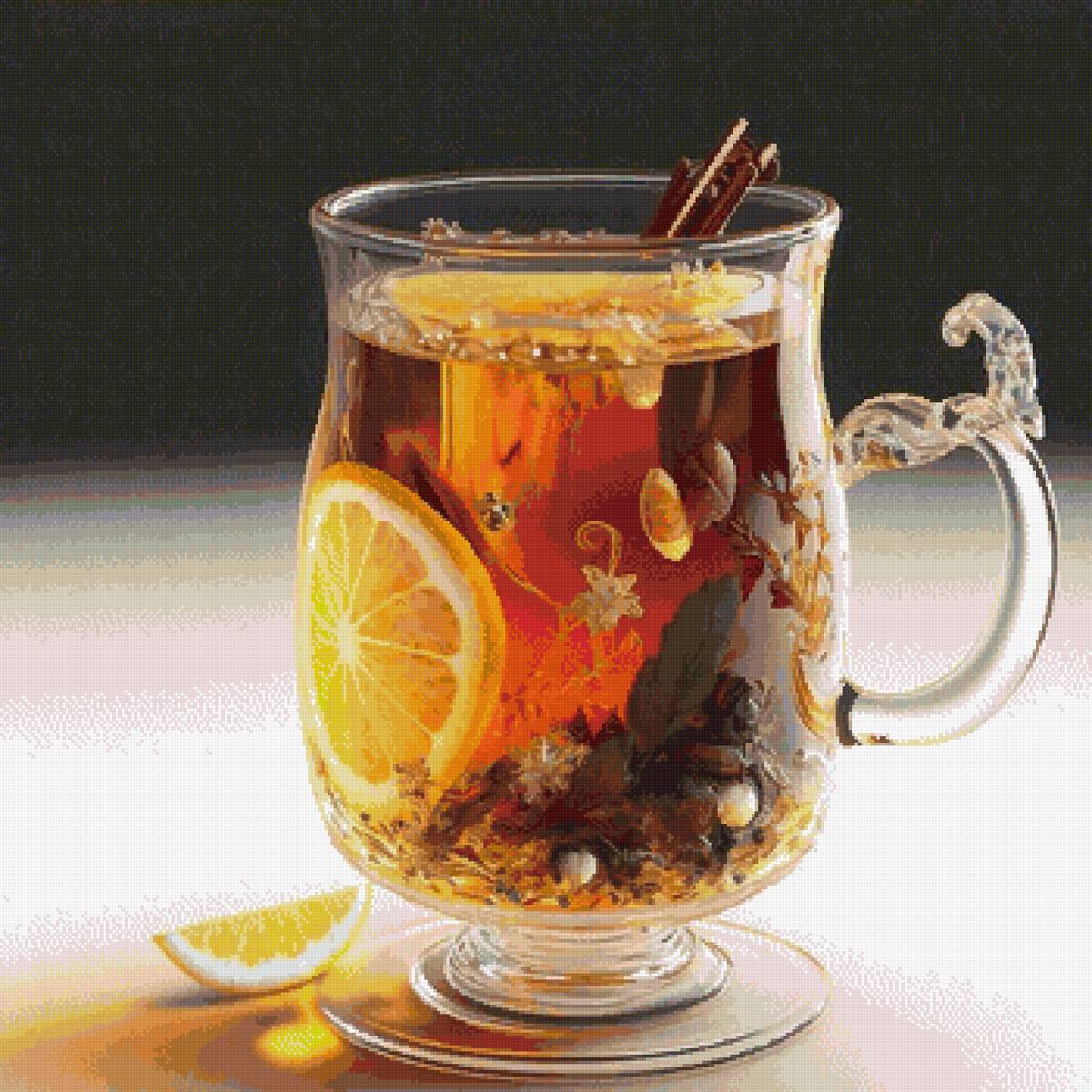 Чаепитие. - чай, стекло, стакан, пнк - предпросмотр