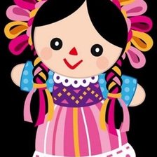 Схема вышивки «Niña mexicana»