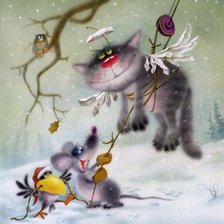 Схема вышивки «Кот,юмор»