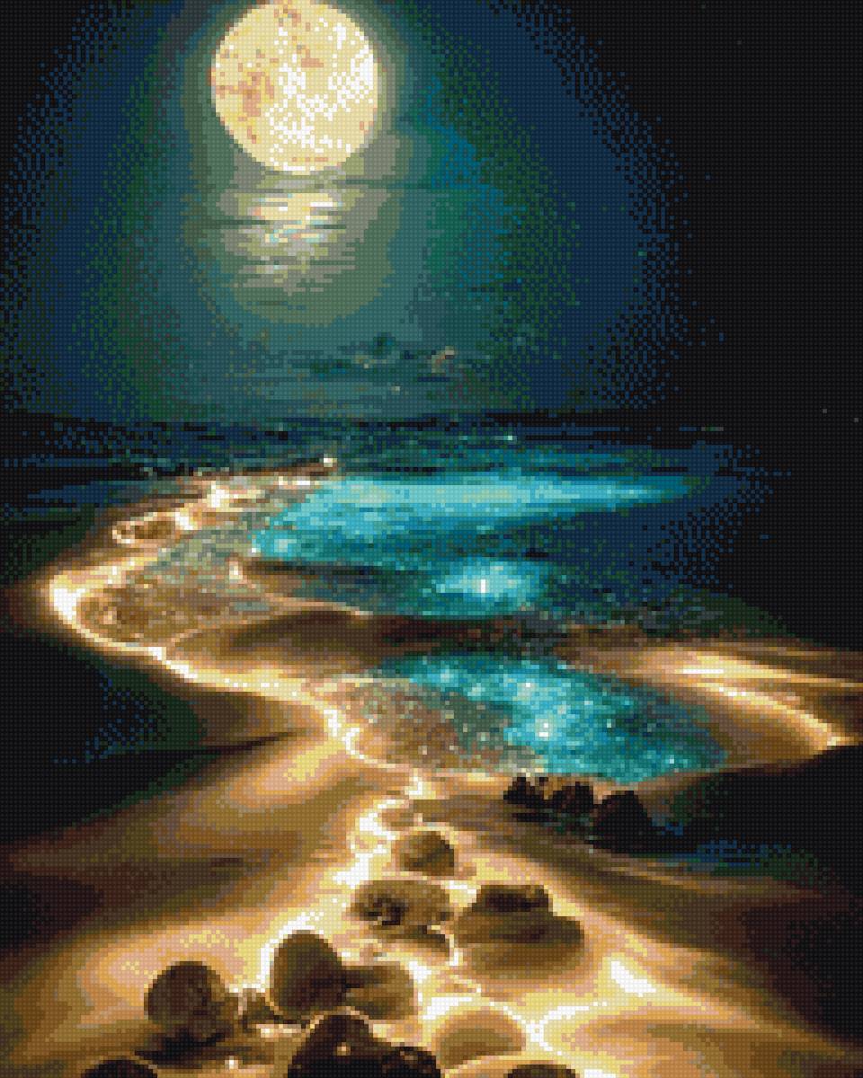 Мистика 2 - пейзаж, луна, мистика - предпросмотр