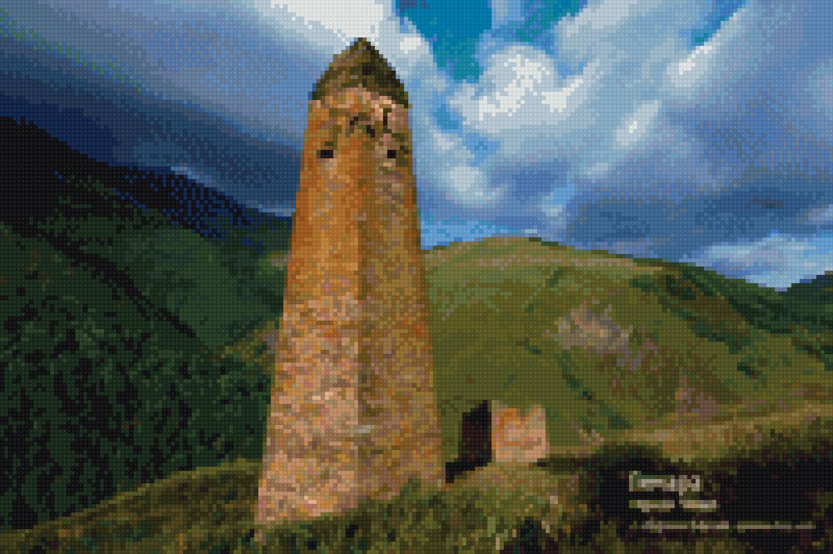 Сторожевые башни Чечни (Гимрой) - поселок, башни, гимрой - предпросмотр