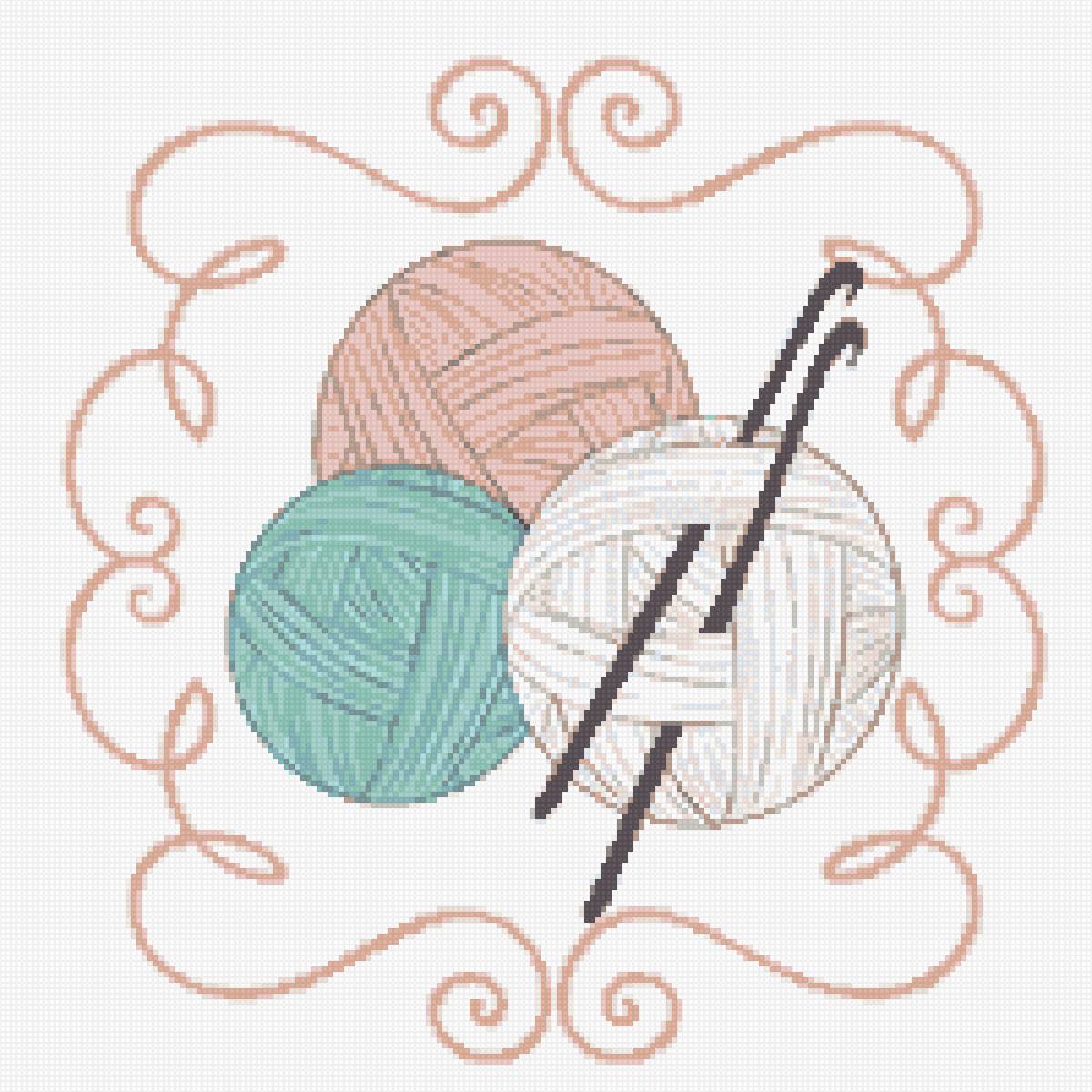 клубки - нитки, вязание, крючок - предпросмотр