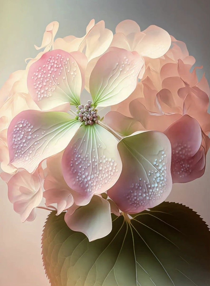 нежная гортензия - растения, гортензия, цветы - оригинал