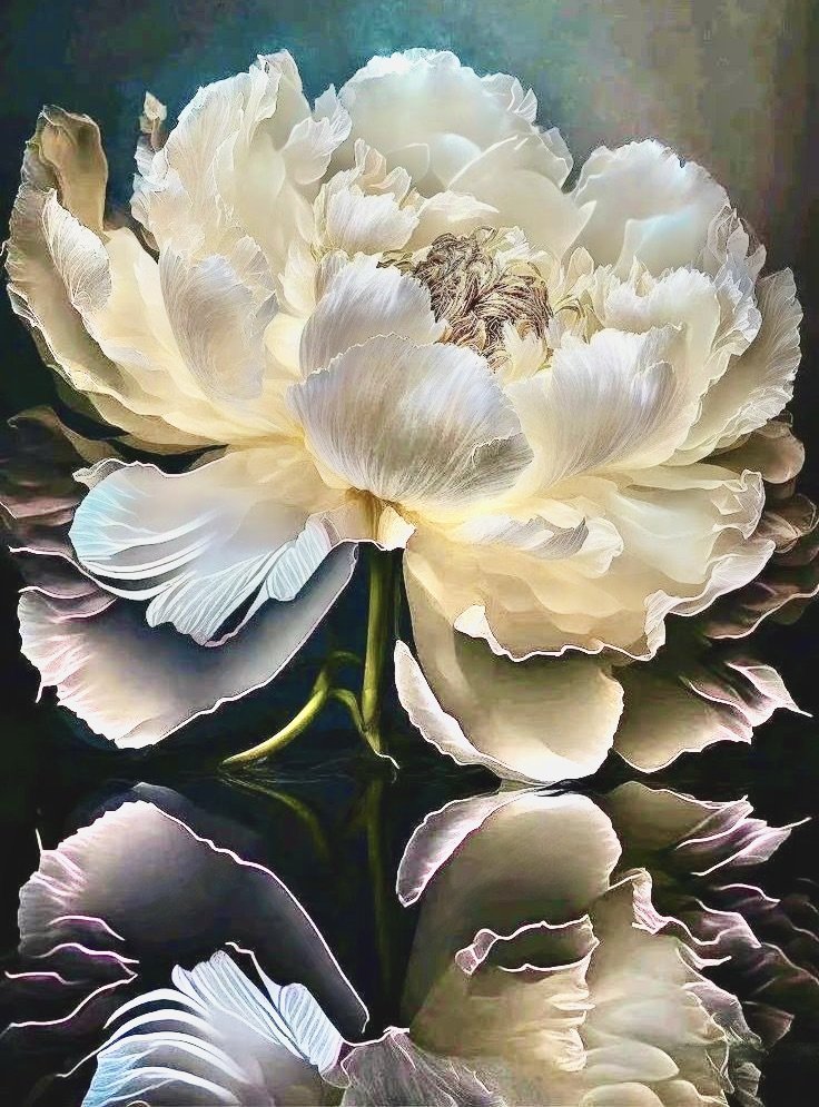 белый пион 2 - цветы, пион, растения - оригинал