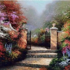 Схема вышивки «ประตูสวน»